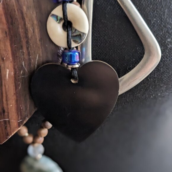 Funky Chucky mixed martial necklace bundle wood, abalone shell, metal shapes - Picture 4 of 9